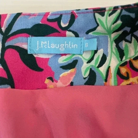 J. McLaughlin Blakely Freshfield Rose Skirt Knotted Size 8 - Picture 6 of 11